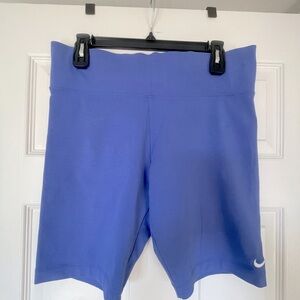 Nike periwinkle cotton biker shorts